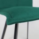 Кресло РУБИК U, Velutto 33 темно-зеленый велюр/черный